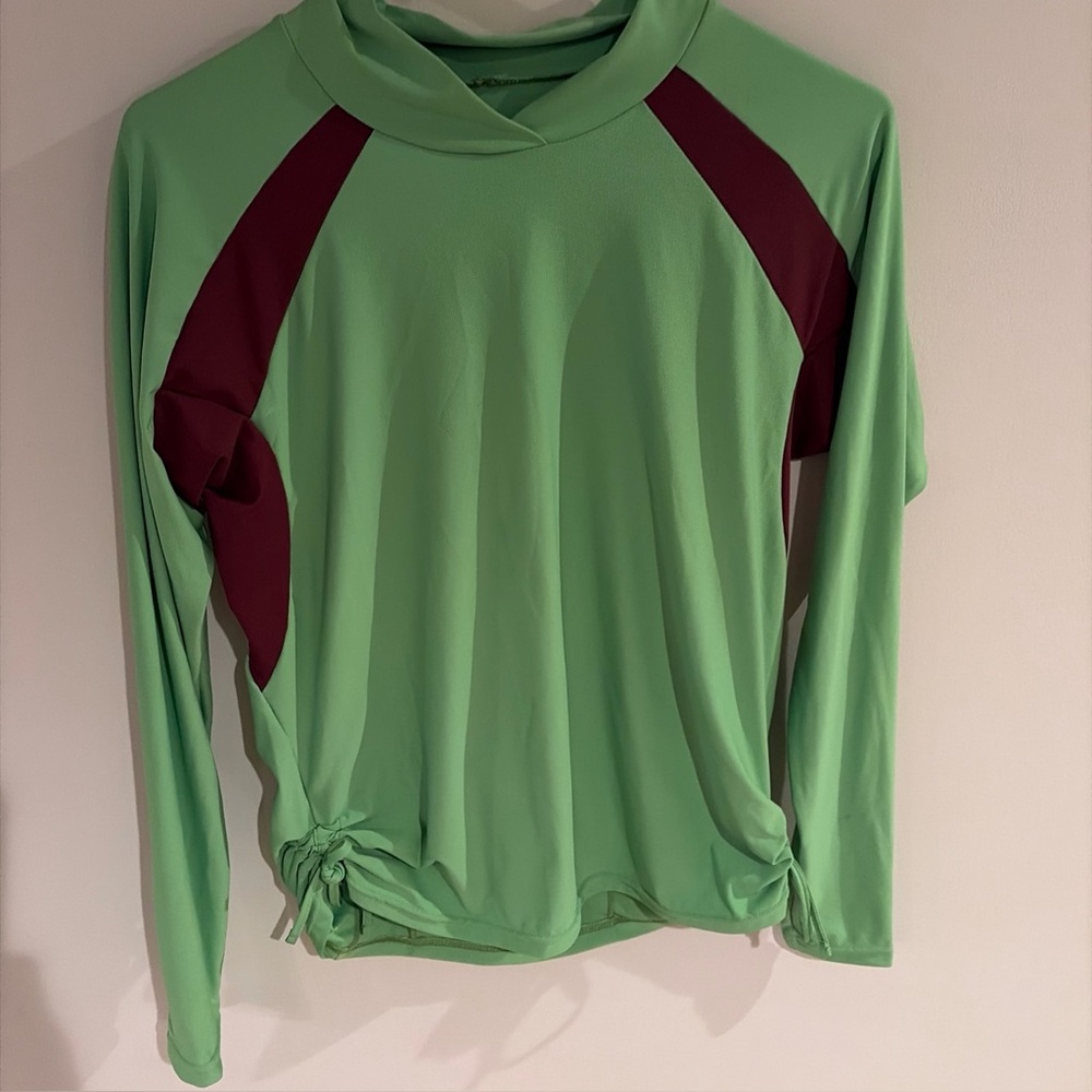Green Bean by SPZ Rash Guard Swim Top. SPF/UPF. Lime Green. 2XL.